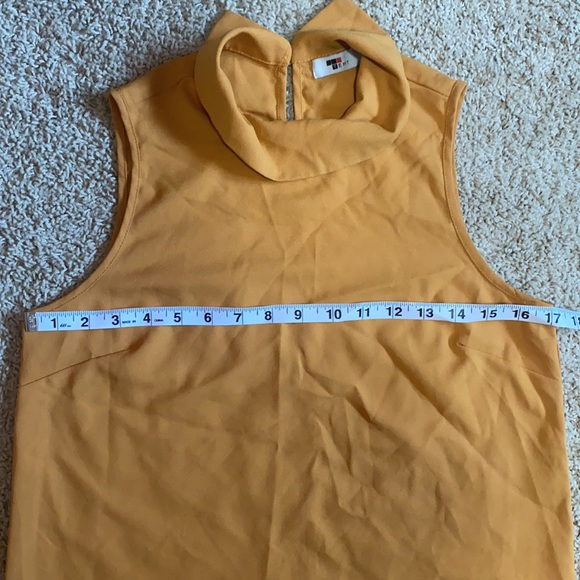 Mustard Yellow Sleeveless Blouse - Picture 6 of 8